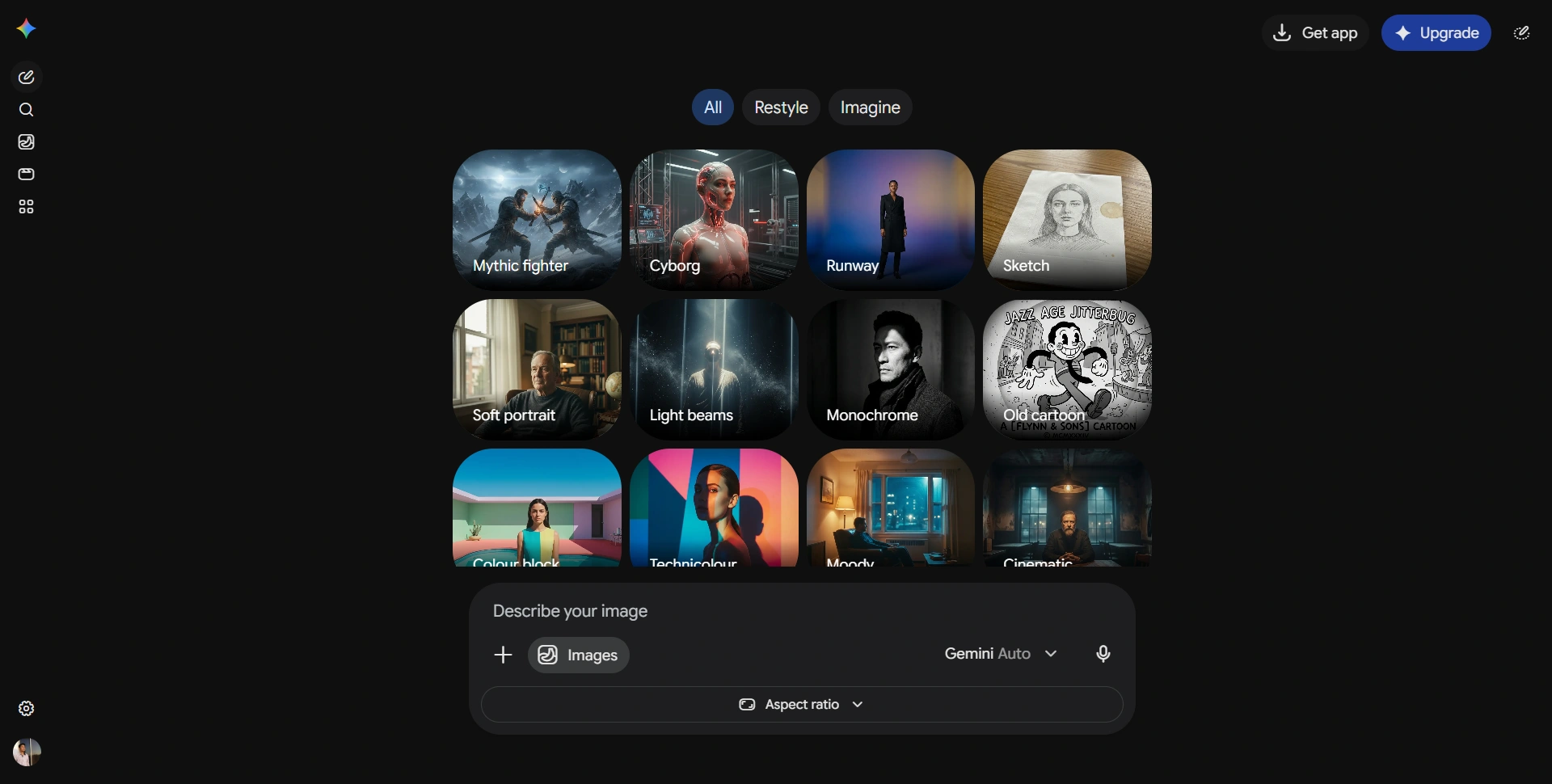 Google Gemini app interface used for Nano Banana image creation