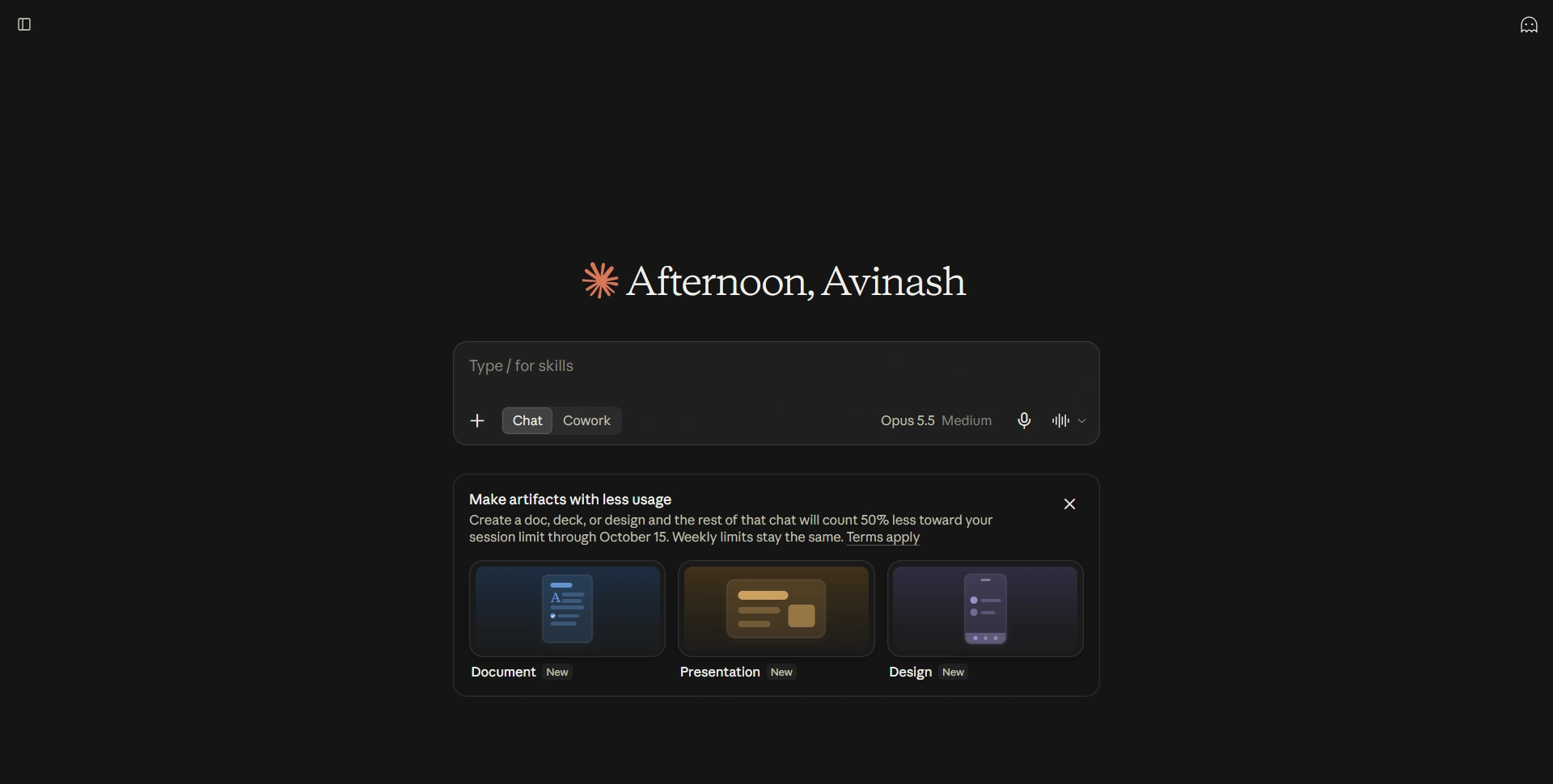 Claude interface showing Anthropic's AI assistant