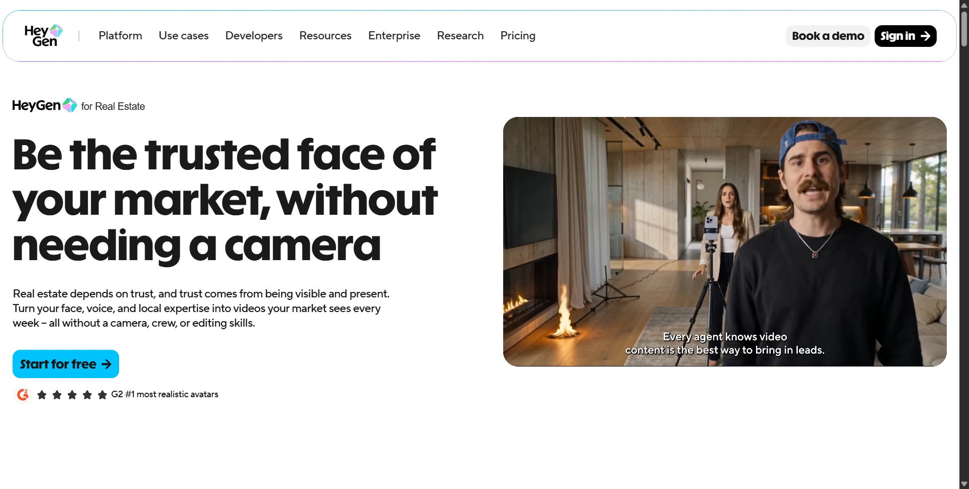 HeyGen's real-estate use case shows how the platform targets industry-specific video workflows