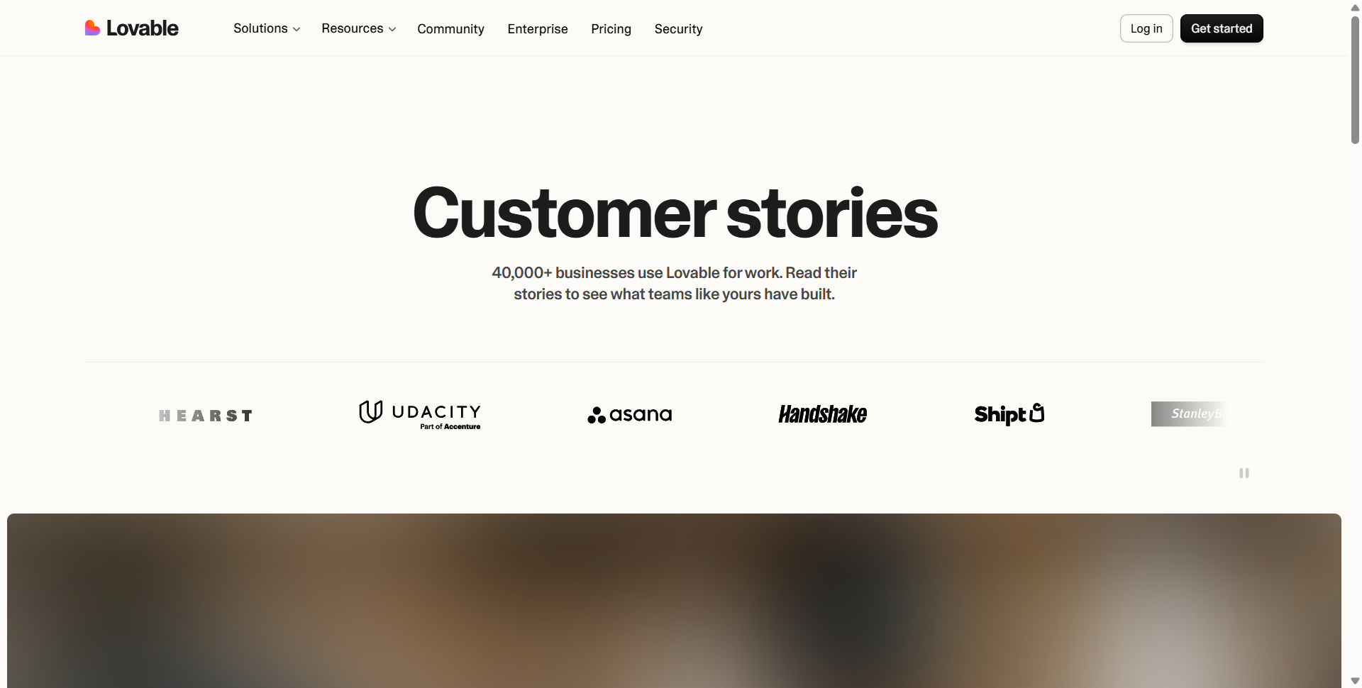Lovable customers — 40,000+ businesses using Lovable