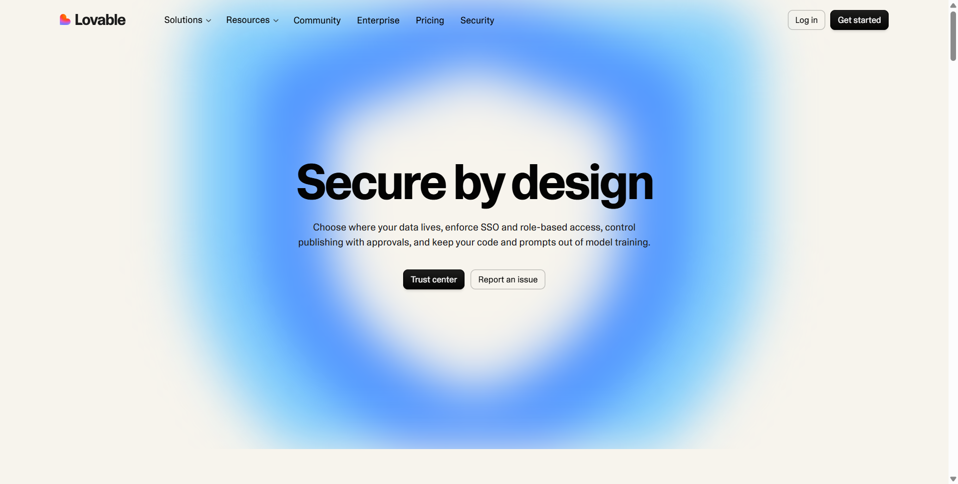 Lovable security — secure by design, SSO and data controls