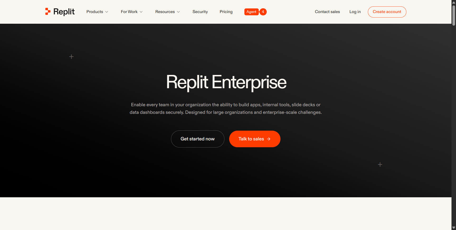 Replit Enterprise — build apps, internal tools, and dashboards securely