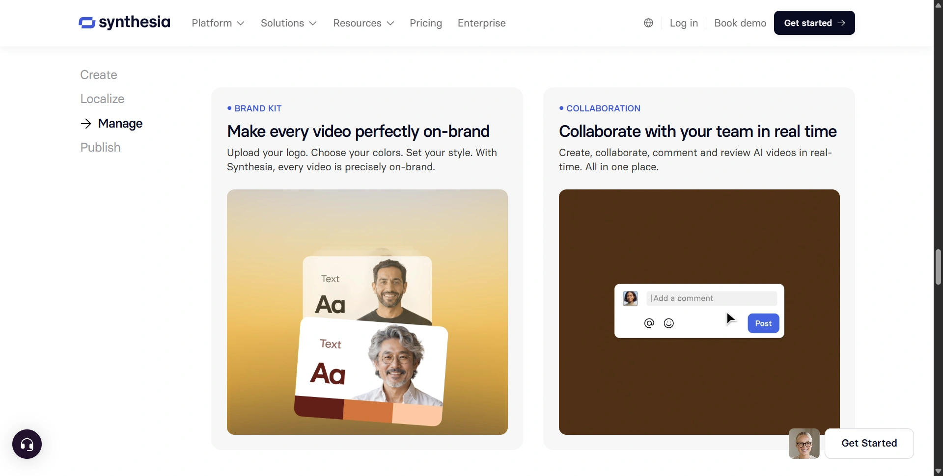 Synthesia's Brand Kit keeps every video on-brand, with real-time team collaboration