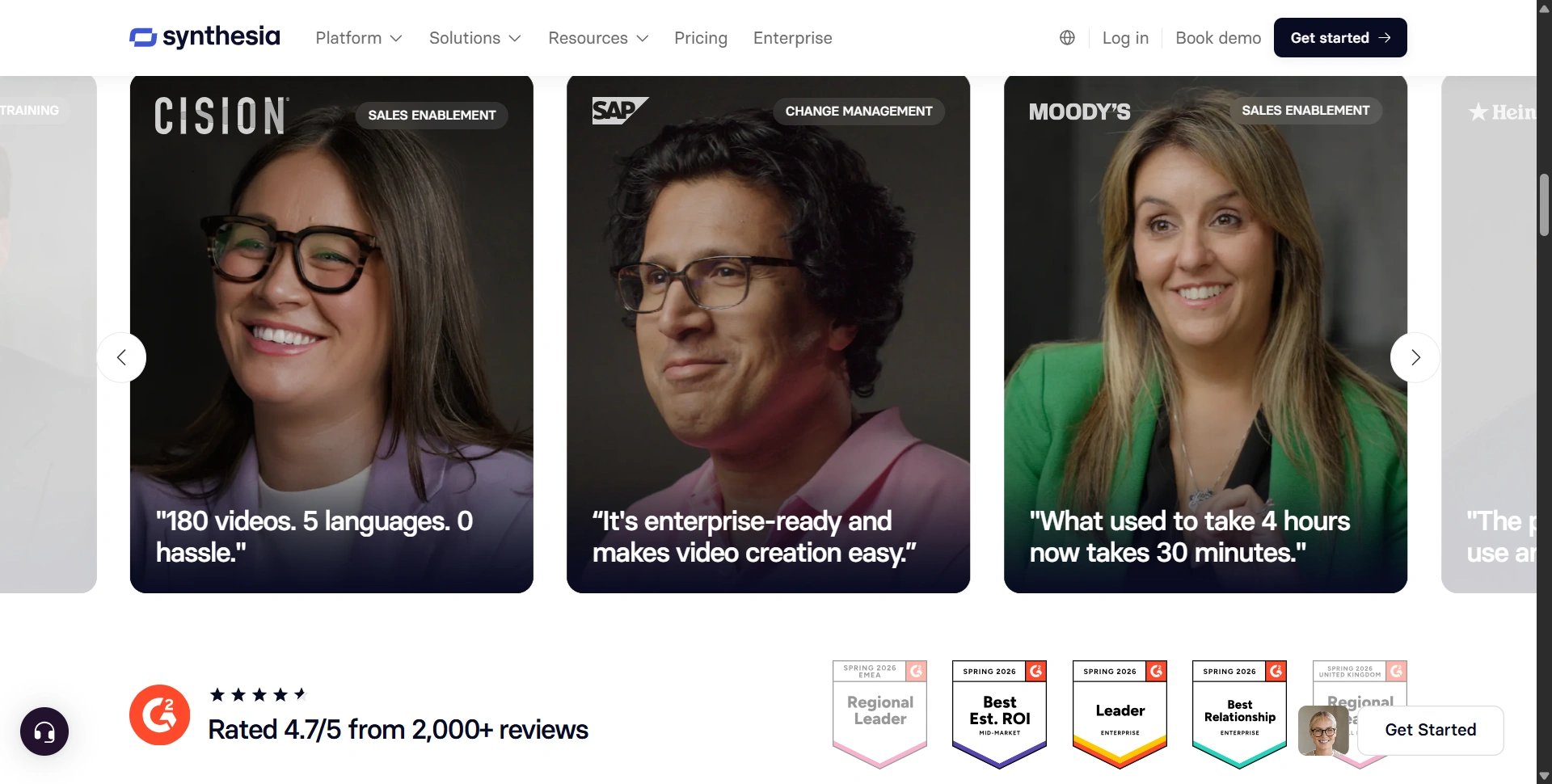 Synthesia customers report cutting video production time from hours to minutes