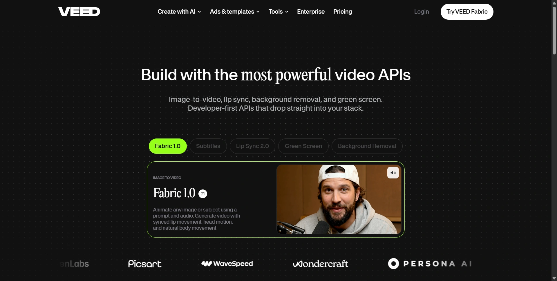 VEED Fabric 1.0: animate any image with a prompt, synced lip movement and voice