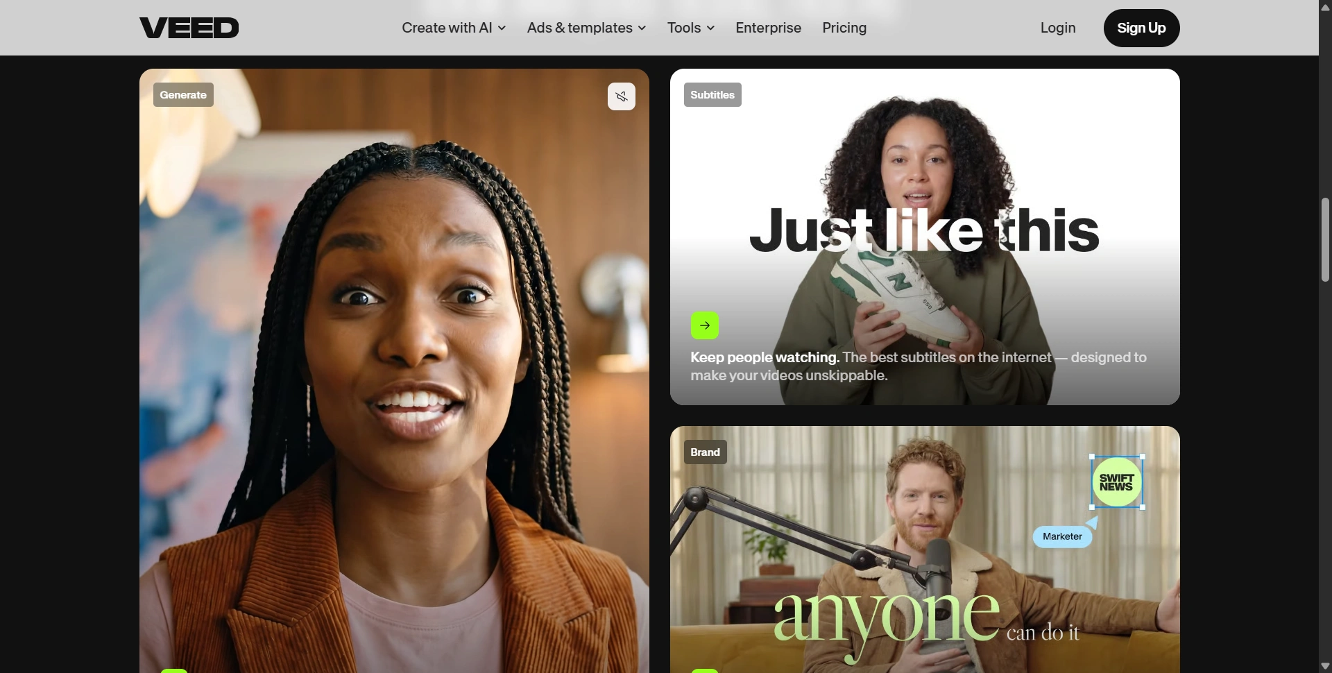 VEED subtitles: the best subtitles on the internet, designed to make videos unskippable